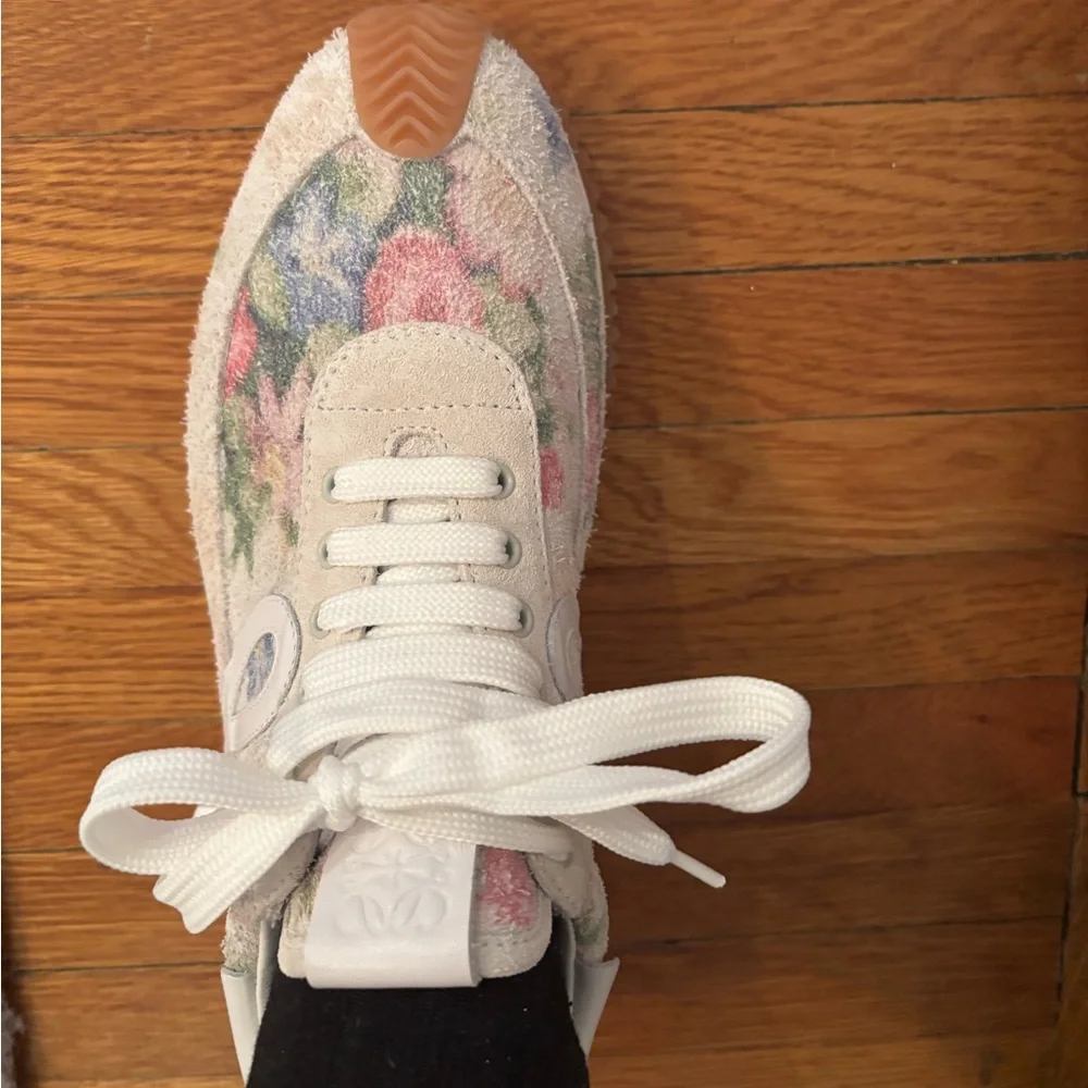 NWT LOEWE Authentic Sneakers 37 white/Pink Multicolorlor - Picture 5 of 17